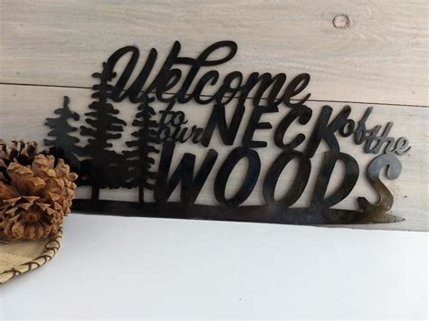 Rustic Metal Welcome Sign Porch Wall Decor Cabin Welcome - Etsy