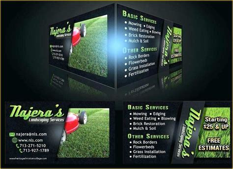 Lawn Care Business Card Templates Free Downloads Of Landscape Logo ...