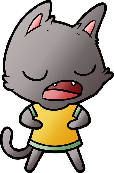 talking cat cartoon 12448190 Vector Art at Vecteezy