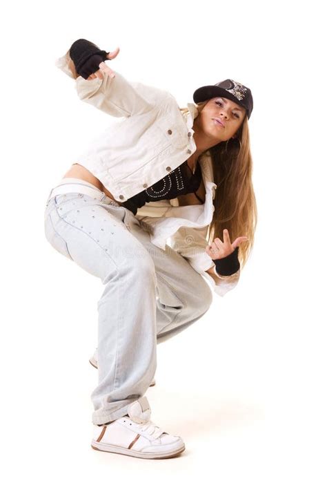 Tough Hip Hop Girl in Dance Pose Stock Photo - Image of dancing ...