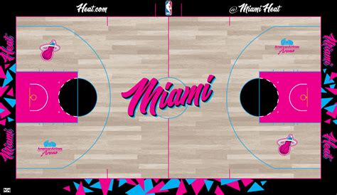 I designed a Miami Heat City Edition court. : heat