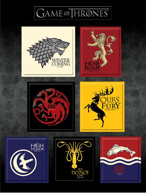 Game of Thrones House Sigil Magnet Set :: Profile :: Dark Horse Comics