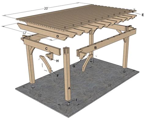 12×12 Gazebo Plans Free | Pergola Design Ideas