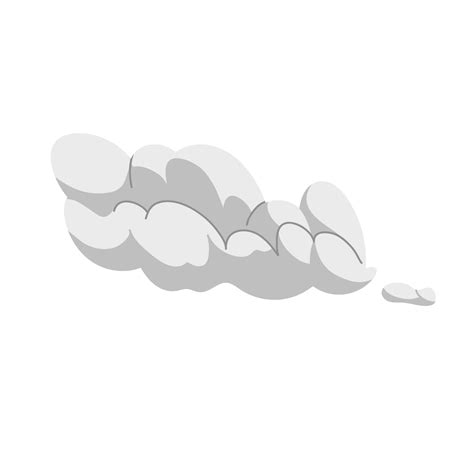 Cartoon dust cloud. Comic cloud shape, steam wind silhouette, spray air ...