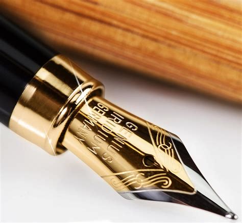 Fountain Pen Writing Set Case 100% Handcrafted Bamboo Vintage Collection with Ink Refill ...