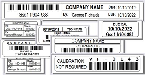 Calibration Labels in Calibration Control