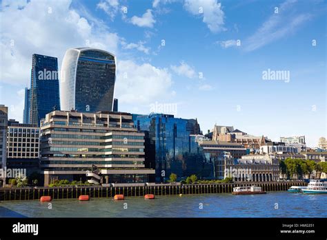 London financial district skyline Square Mile England UK Stock Photo - Alamy