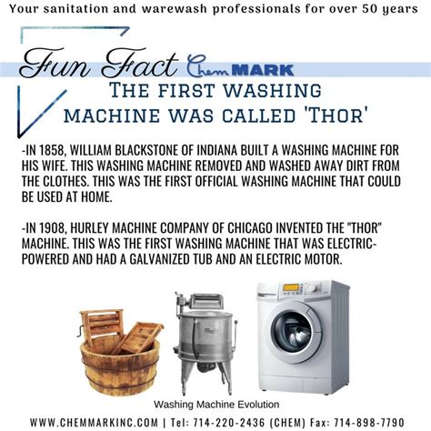 Who invented the #washingmachine? #chemmarkinc | Washing machine, Inventions, Facts