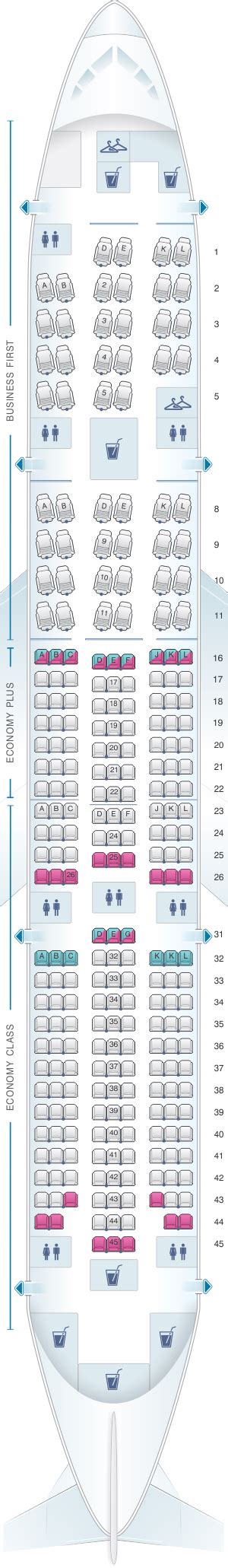 Seat Map United Airlines Boeing B777 200 (777) - version 3 | SeatMaestro.com