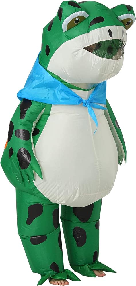 JASHKE Frog Costume Inflatable Frog Costume Adult Blow up Frog Costume ...