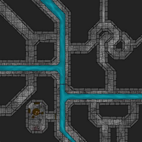 Small Sewer Map I Made for my DND Group : battlemaps