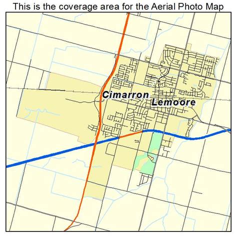 Aerial Photography Map of Lemoore, CA California