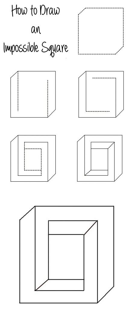 How to Draw an Impossible Square Illusion