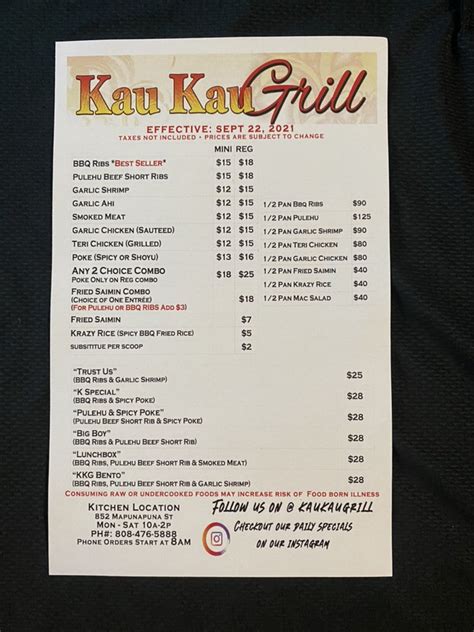 KAU KAU GRILL - Updated May 2024 - 742 Photos & 495 Reviews - 852 Mapunapuna St, Honolulu ...