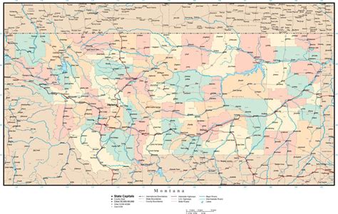 Montana County Map With Cities - Living Room Design 2020