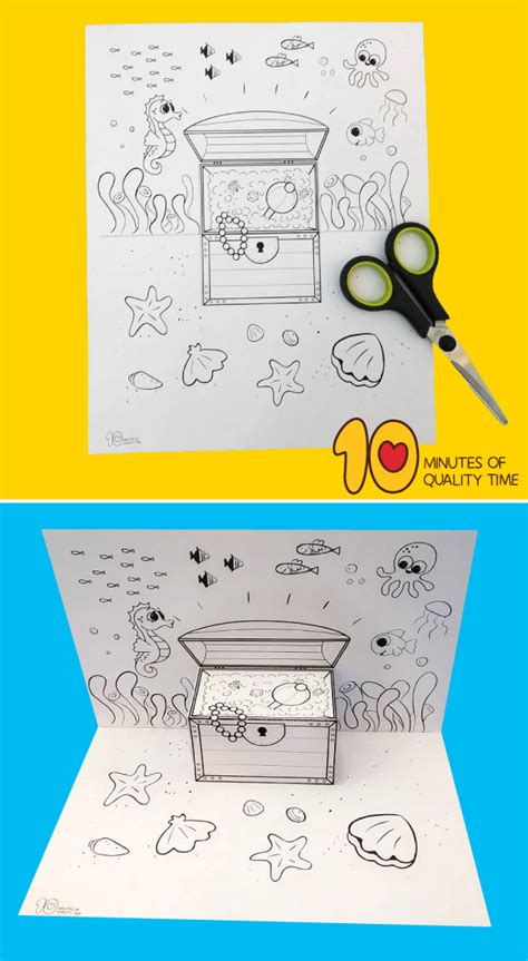 Underwater Treasure Chest Craft – 10 Minutes of Quality Time