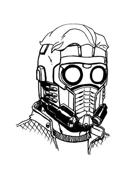 Star Lord Mask Template Pdf - PDF Template