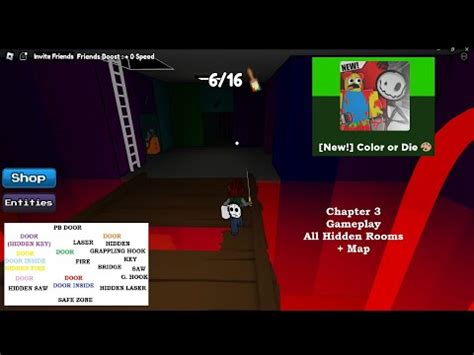 Roblox Color or Die Chapter 3 MAP. Full Gameplay Walkthrough. All Hidden Doors 4 Endings and ...