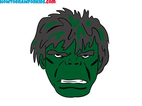 How to Draw the Hulk Face - Easy Drawing Tutorial For Kids