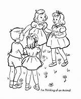 Coloring Pages Children Playing sketch template