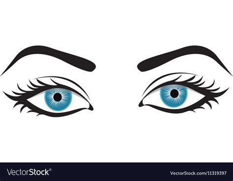 Woman eyes icon image Royalty Free Vector Image