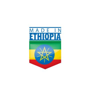 Vector Illustration Of The Ethiopian Flag On A White Backdrop Vector ...