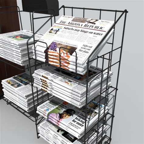 3d newspaper stands model