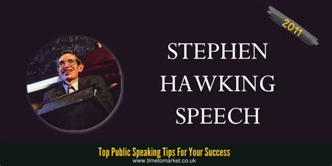 Stephen Hawking Speech In Texas University Takes An Age