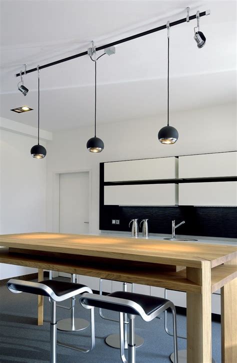 Inspirating Track Lighting Over Kitchen Table Breakfast Bar Dimensions ...