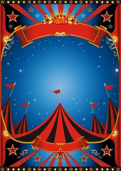 Circus Poster Template | Vintage style circus poster design vector 01 | Circus poster, Vintage ...