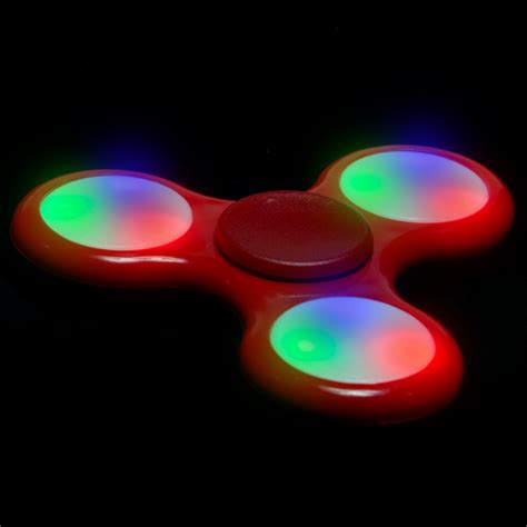 LED Light-Up Fidget Spinner - Red | GlowUniverse.com