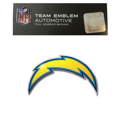 NFL San Diego Chargers Aluminum Emblem Decal Size Aprx. 4 1/4 x 2 1/2 inches 681620634259 | eBay