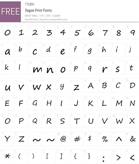 Segoe Print V2 5.00 Fonts Free Download - OnlineWebFonts.COM