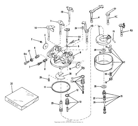 Tecumseh CA-630917 Parts Diagram for Carburetor