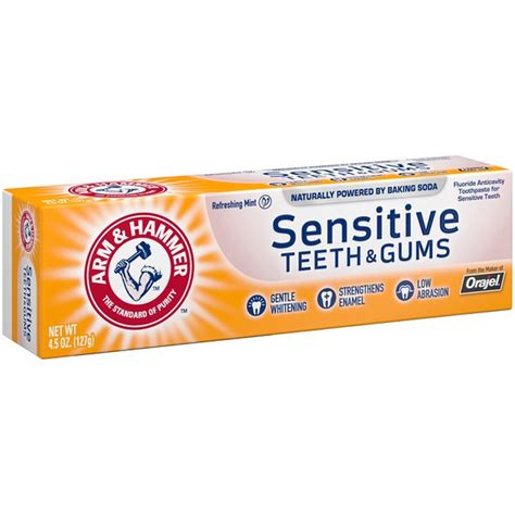 Arm & Hammer Sensitive Teeth & Gums Toothpaste, Refreshing Mint ...