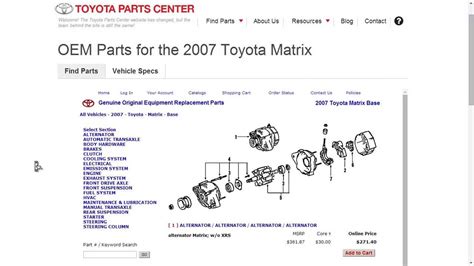 How To Use The Toyota Parts Center Website - YouTube