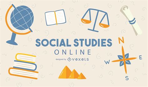 Social Studies Online Cover Design Vector Download