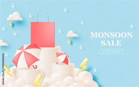 Cute umbrella for monsoon season Stock Vector | Adobe Stock