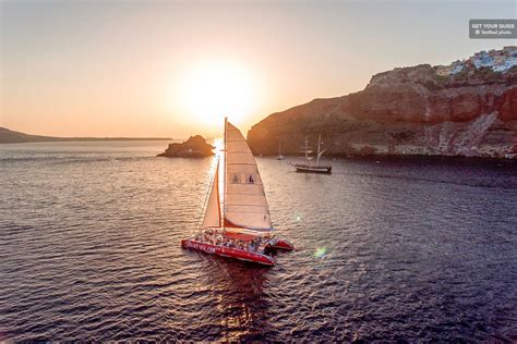 Santorini: Premium Catamaran Cruise with Fresh BBQ & Drinks | Sunset ...