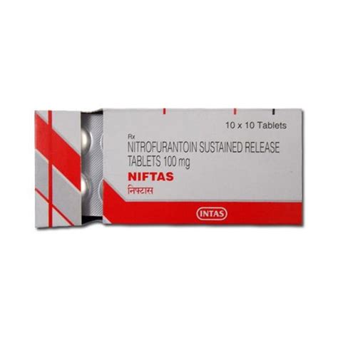 Nitrofurantoin 100mg Niftas | Exporter | Supplier | Distributor