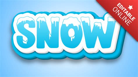 Custom Snowy 3D Text | Text Effect Generator