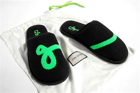 Black and Green JG House Slippers – John Geiger