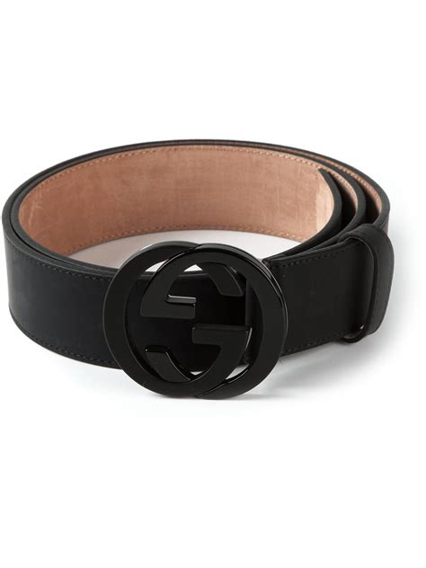 Gucci Logo Buckle Belt in Black for Men | Lyst