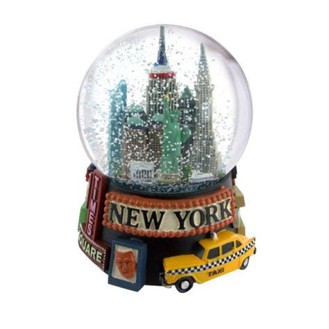 Mini Silver New York City Skyline Snow Globe