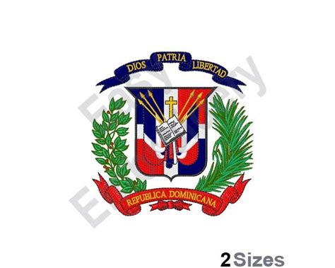 Dominican Republic Coat of Arms Machine Embroidery Design - Etsy