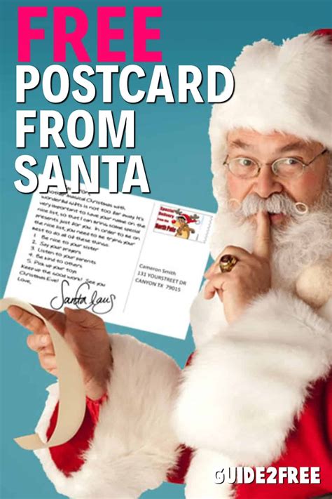 FREE Postcard from Santa • Guide2Free Samples | Free postcards ...