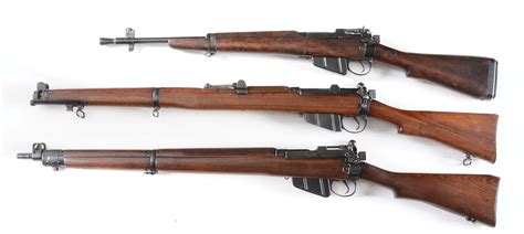 Lot Detail - (C) LOT OF THREE: THREE BRITISH WORLD WAR II ERA RIFLES.