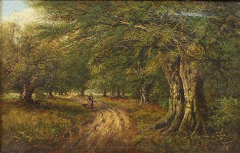 Late Victorian Forest Landscape Oil On Canvas