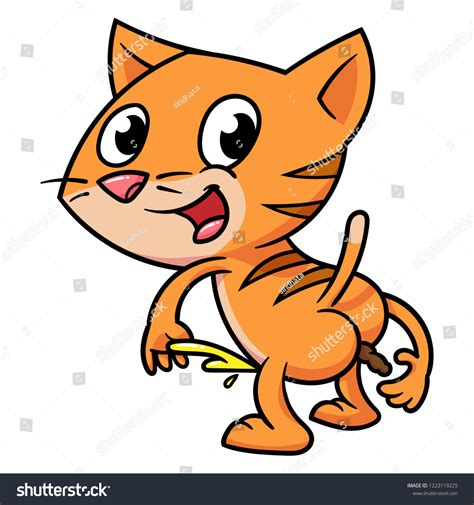 Cartoon Cat Urinating Defecating: เวกเตอร์สต็อก (ปลอดค่าลิขสิทธิ์) 1223119225 | Shutterstock