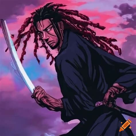 Yasuke, black samurai from japanese manga art on Craiyon